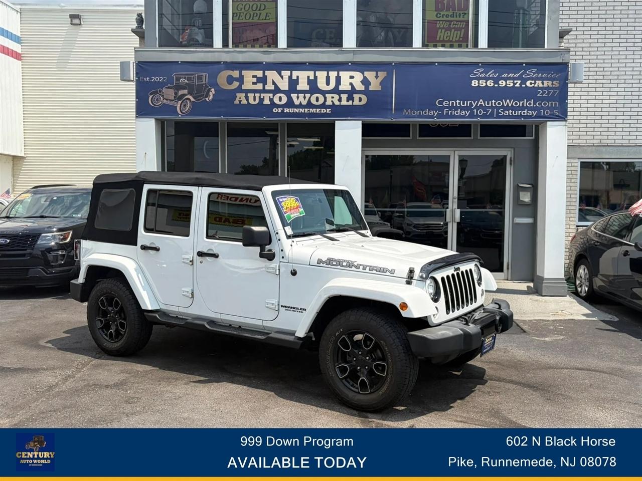 2017 Jeep Wrangler Unlimited Smoky Mountain 4x4 *Ltd Avail*