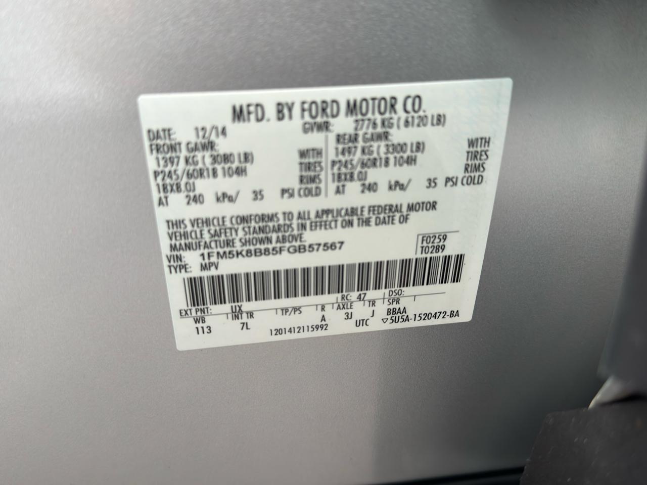 Ford Explorer 4WD 4dr Base 2015