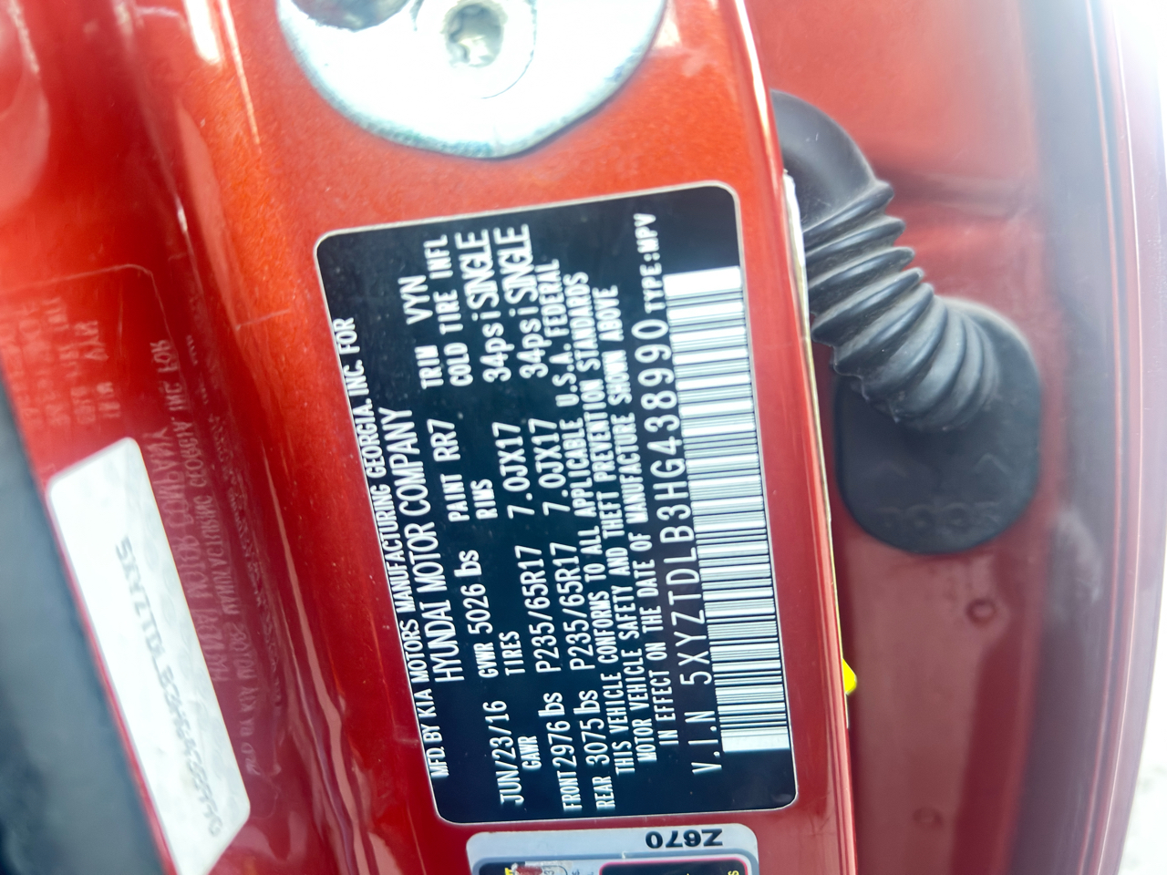 Hyundai Santa Fe Sport 2.4L Auto AWD 2017