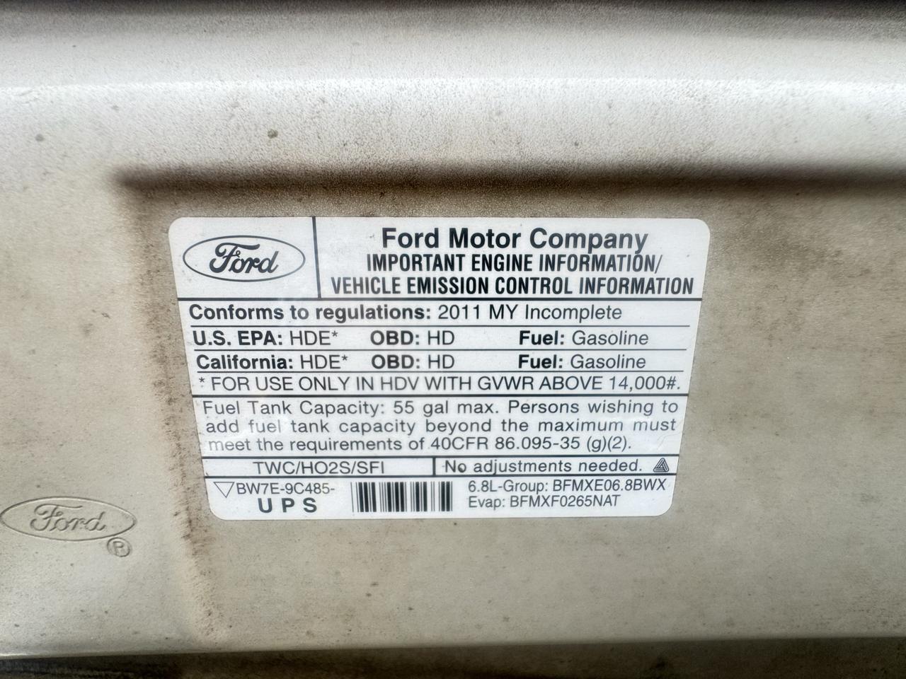 Ford Econoline Commercial Cutaway E-450 Super Duty 158" DRW 2011