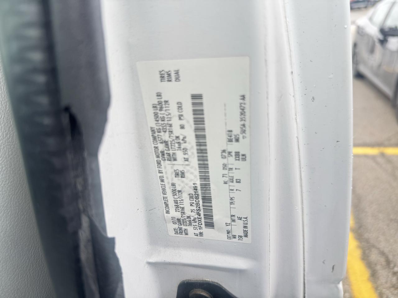 Ford Econoline Commercial Cutaway E-450 Super Duty 158" DRW 2011