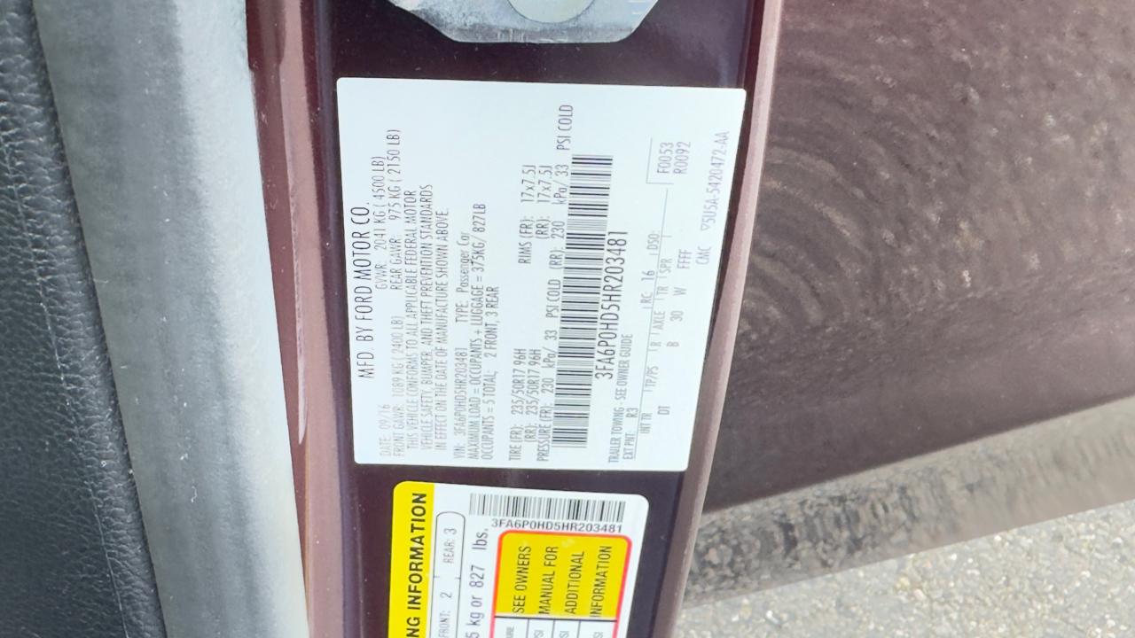 Ford Fusion SE FWD 2017