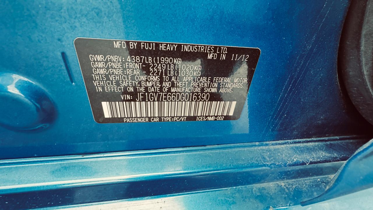 Subaru Impreza Sedan WRX 4dr Man WRX 2013