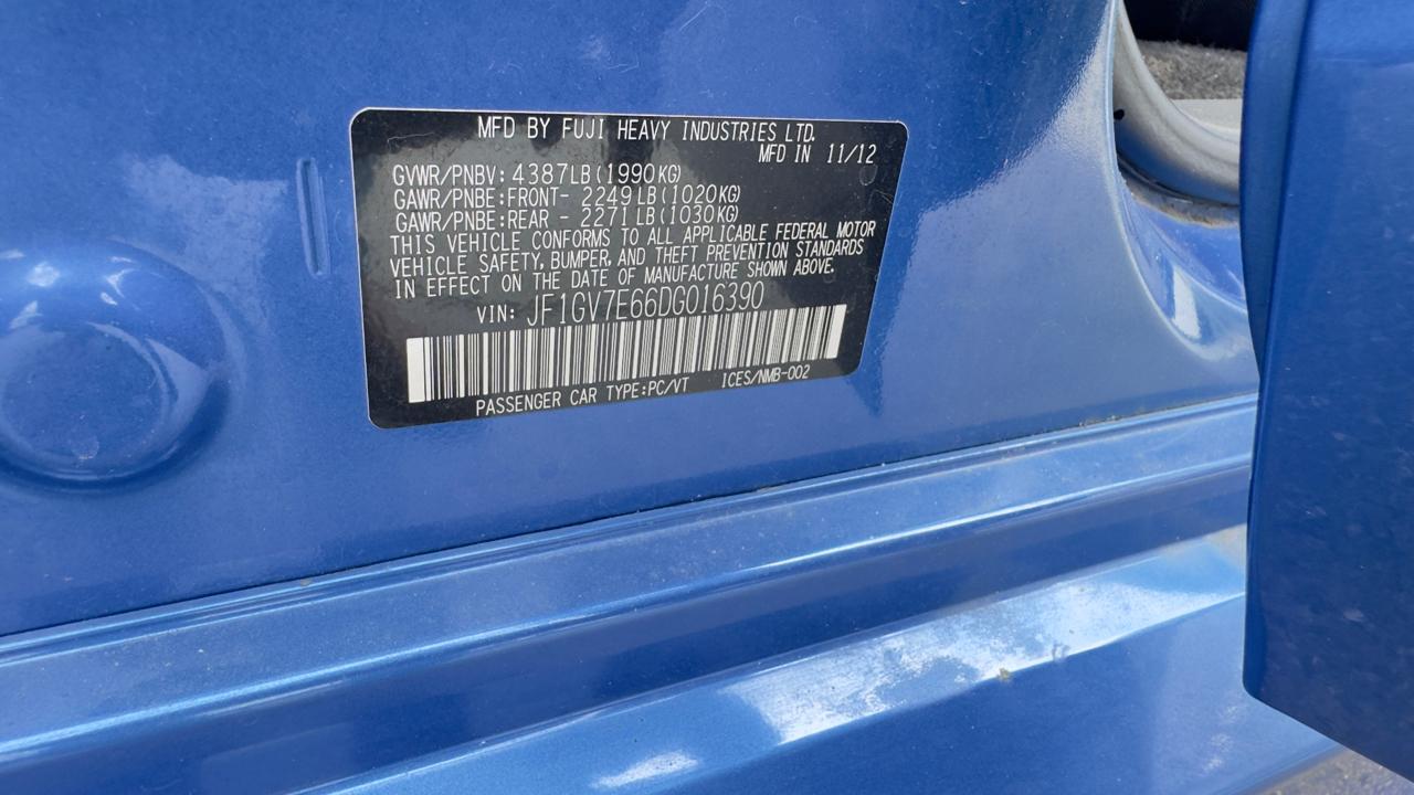 Subaru Impreza Sedan WRX 4dr Man WRX 2013