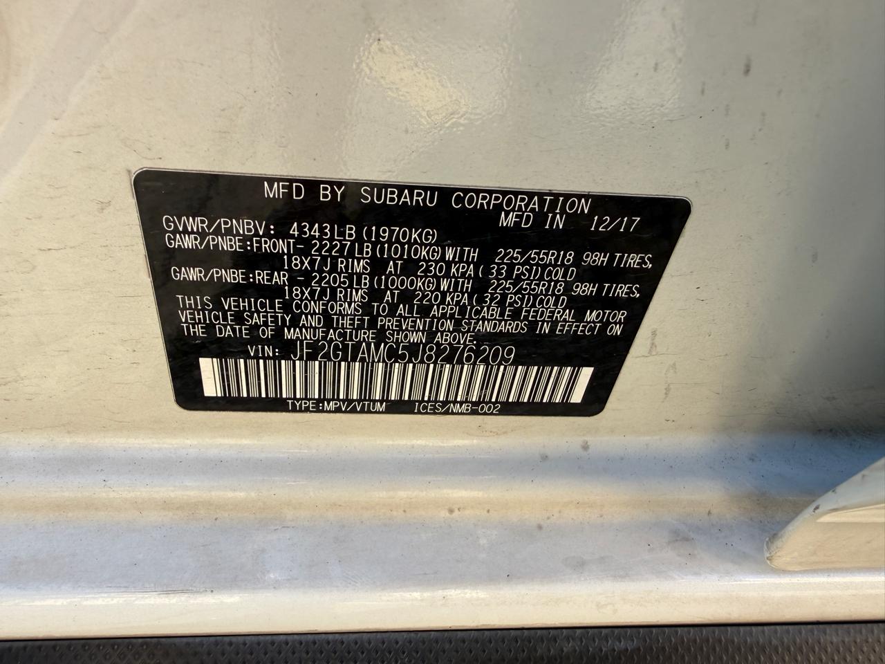 Subaru Crosstrek  2018