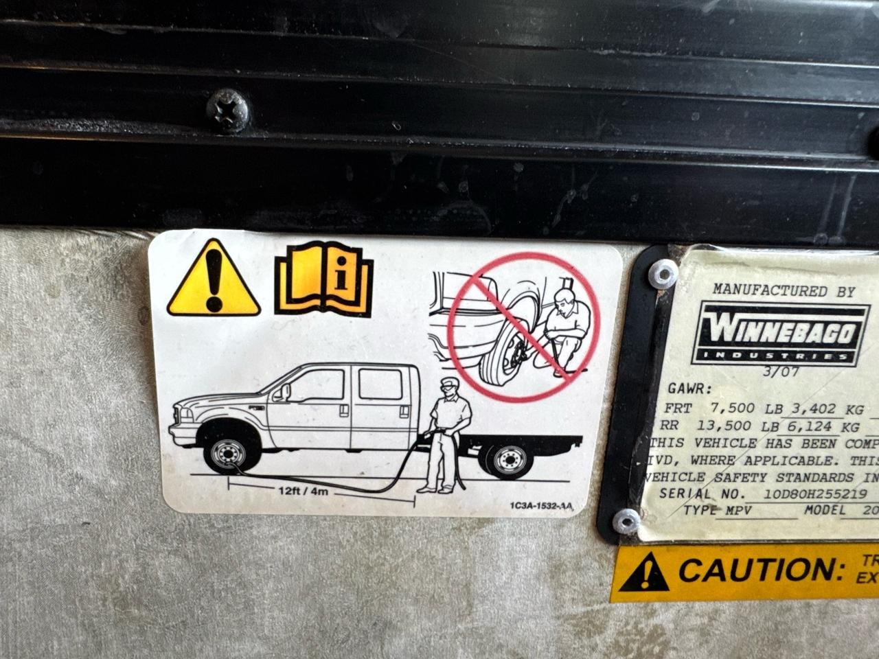 Ford Stripped Chassis Motorhome  2007