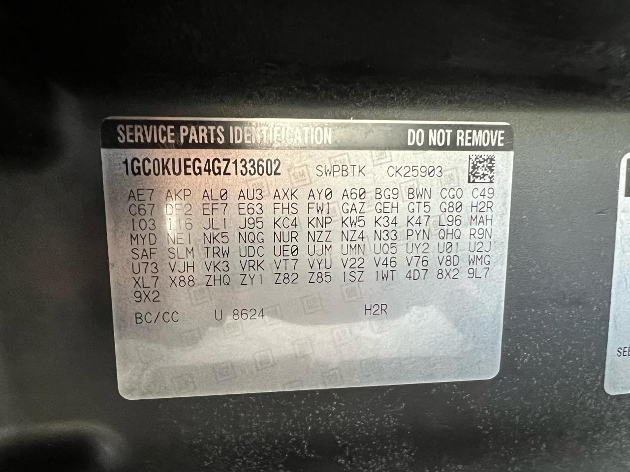 Chevrolet Silverado 2500HD Work Truck Long Box 4WD 2016