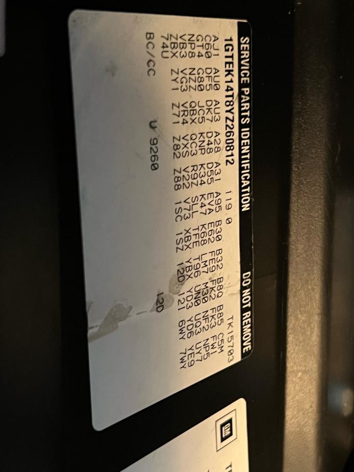 GMC Sierra 1500 SLE Reg. Cab Long Bed 4WD 2000