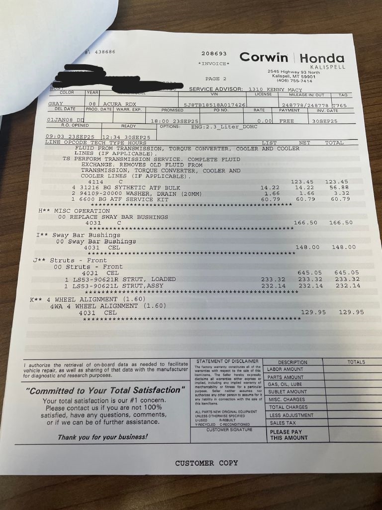 Acura RDX 5-Spd AT with Technology Package 2008