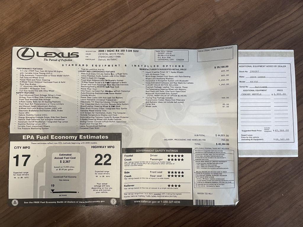 Lexus RX 350 AWD 2009