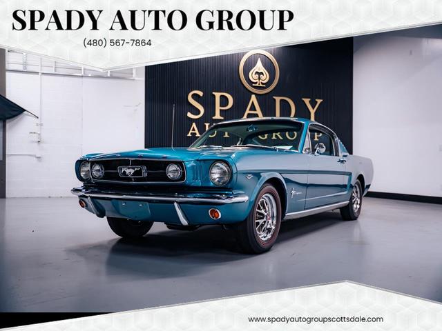 Teal 1965 Ford Mustang Coupe Rear-Wheel Drive