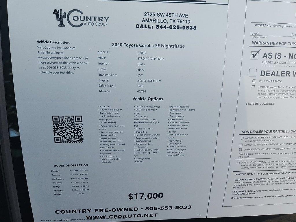 Toyota Corolla  2020