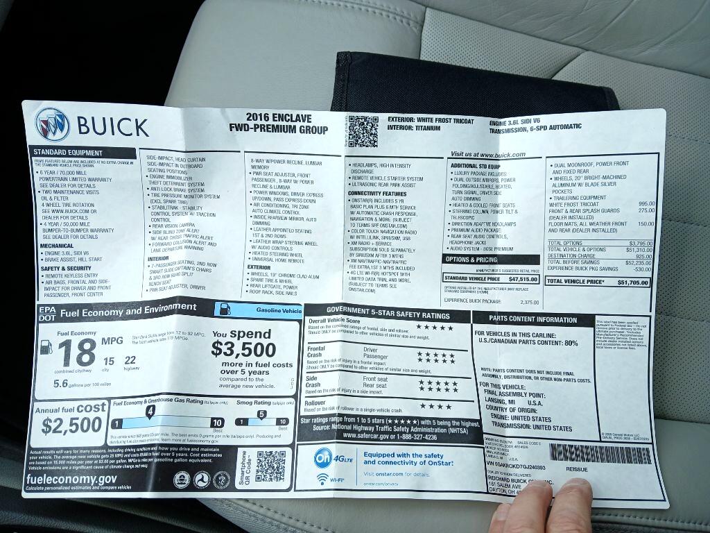 Buick Enclave  2016 Buick Enclave  2016
