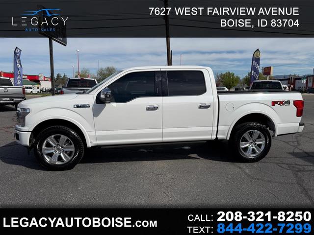 White 2020 Ford F-150 Platinum SuperCrew 4WD Pickup Truck Four-Wheel Drive Automatic