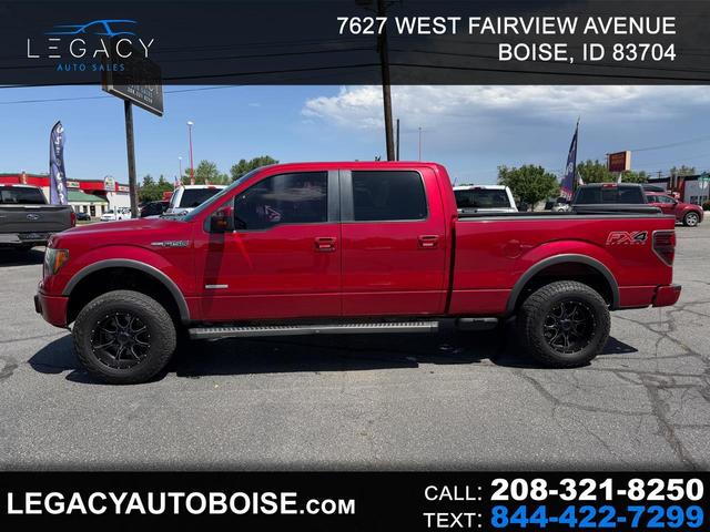 Red 2012 Ford F-150 FX4 SuperCrew 4WD Pickup Truck Four-Wheel Drive Automatic