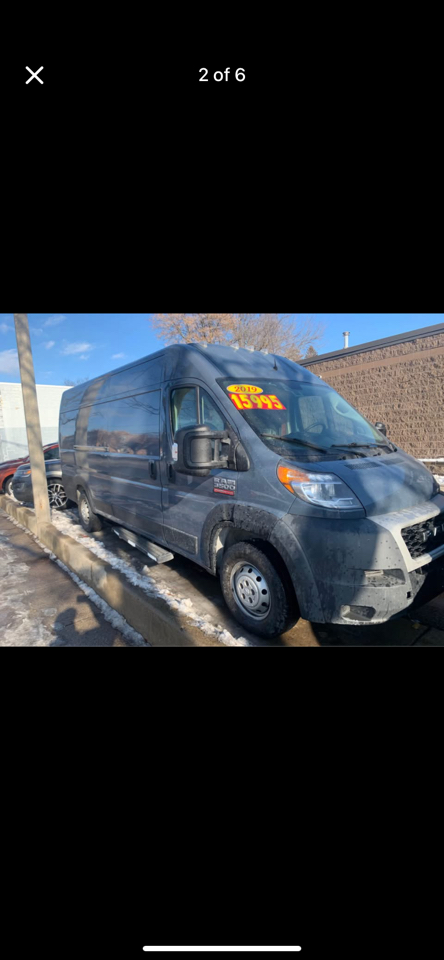 RAM Promaster 3500 High Roof w/Extended Length 2019
