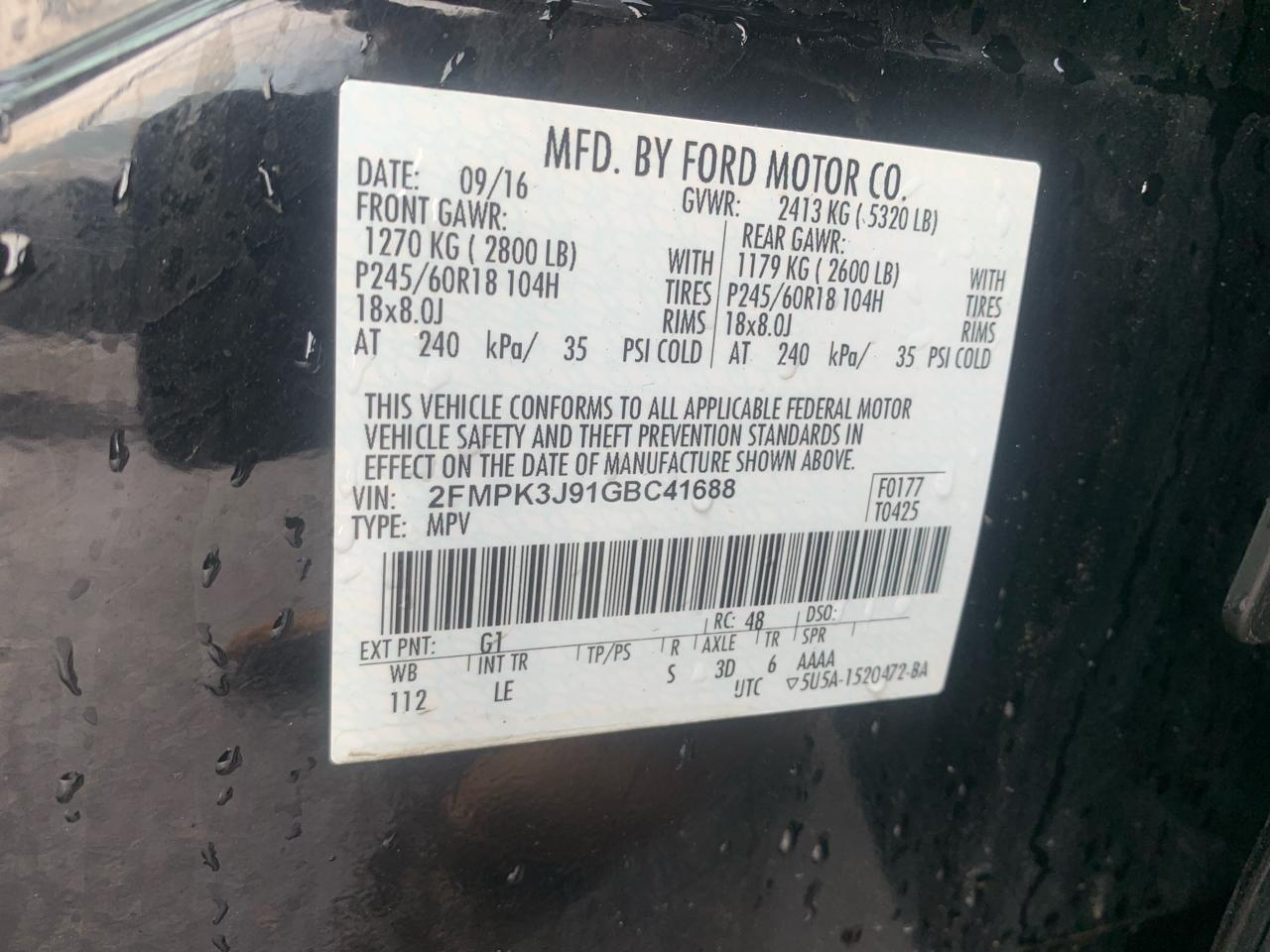 Ford Edge SEL FWD 2016