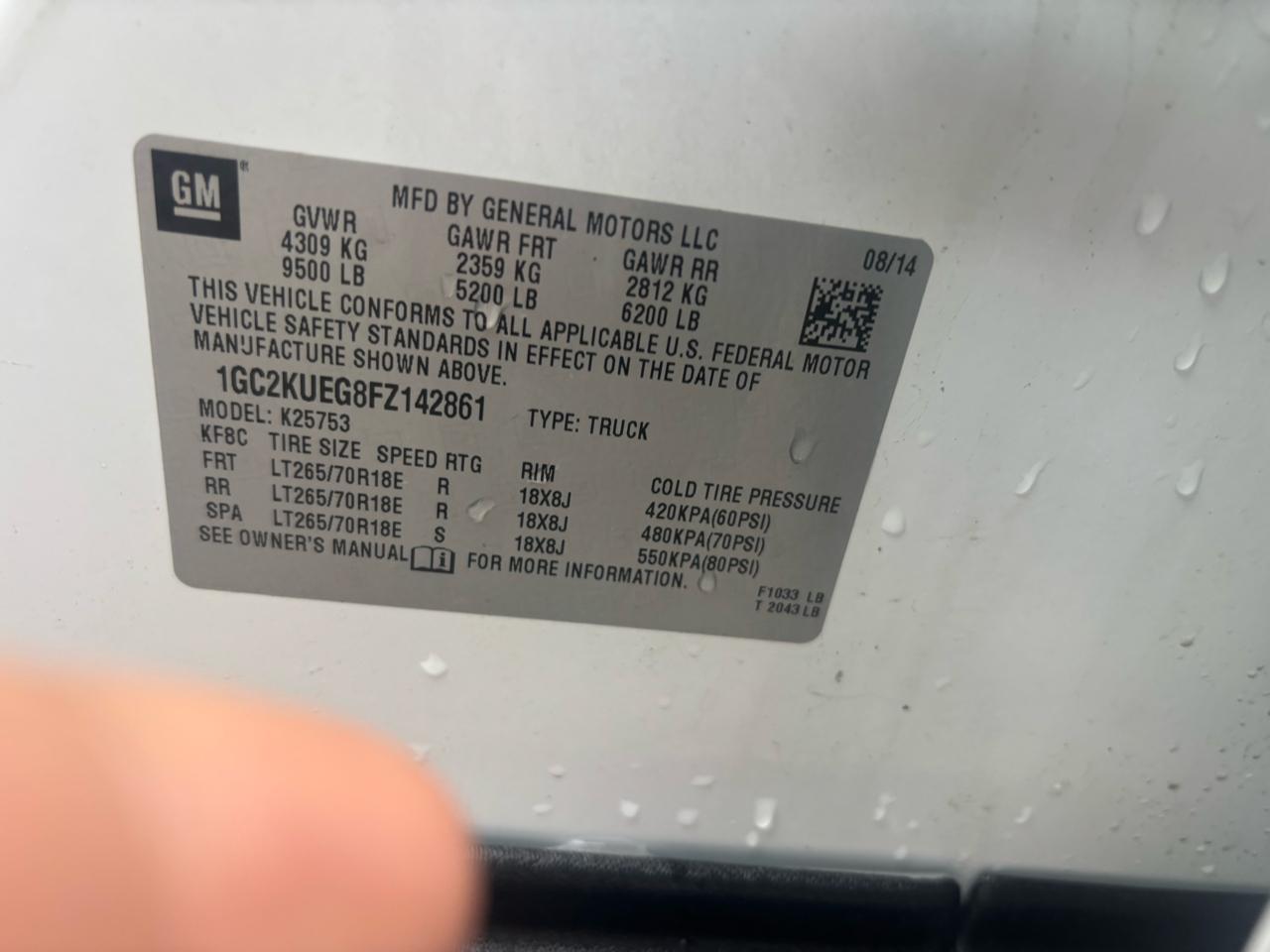 Chevrolet Silverado 2500HD Work Truck Double Cab 4WD 2015