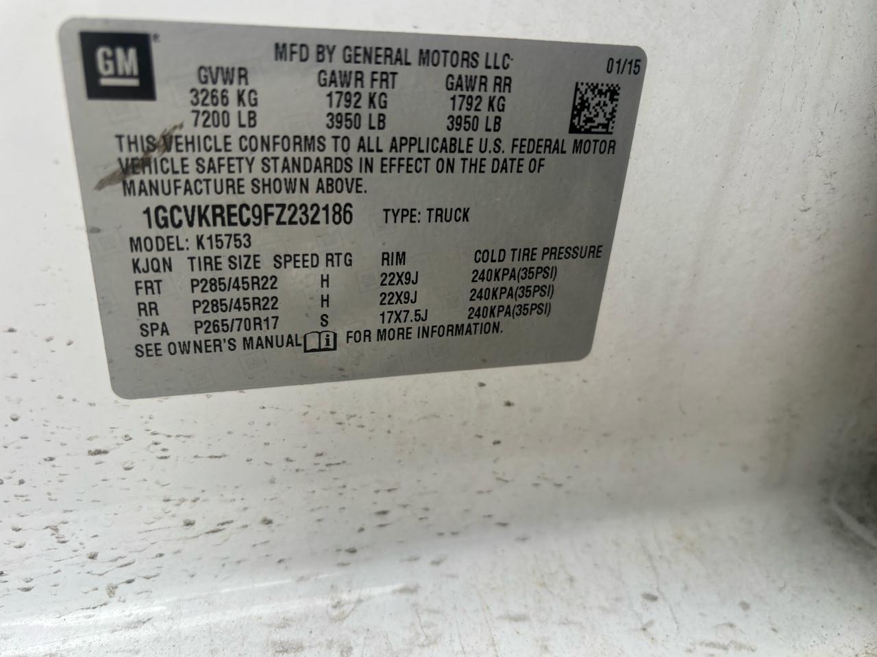 Chevrolet Silverado 1500 LT Double Cab 4WD 2015