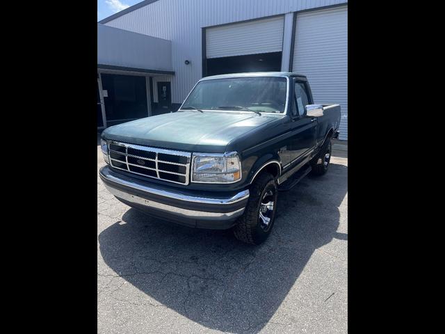 Green 1995 Ford F-150 Pickup Truck 5-Speed Manual