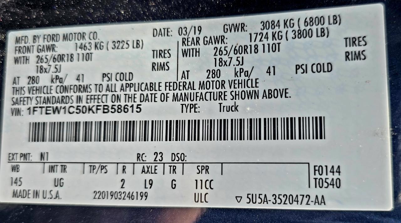 Ford F-150 XLT 2WD SuperCrew 5.5' Box 2019