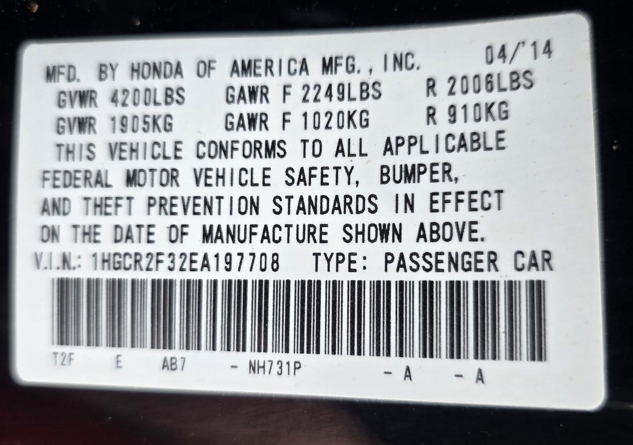 Honda Accord Sedan 4dr I4 CVT LX 2014