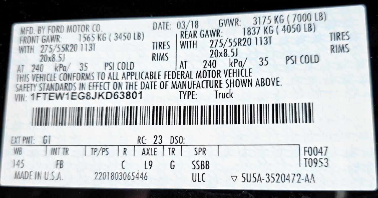 Ford F-150 XLT 4WD SuperCrew 5.5' Box 2018