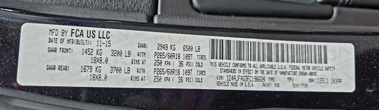 Jeep Grand Cherokee 4WD 4dr Laredo 2015