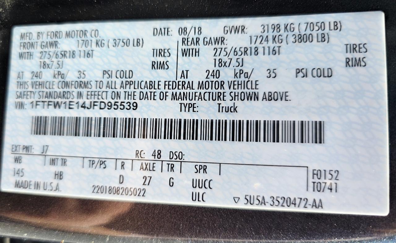 Ford F-150 Lariat 4WD SuperCrew 5.5' Box 2018