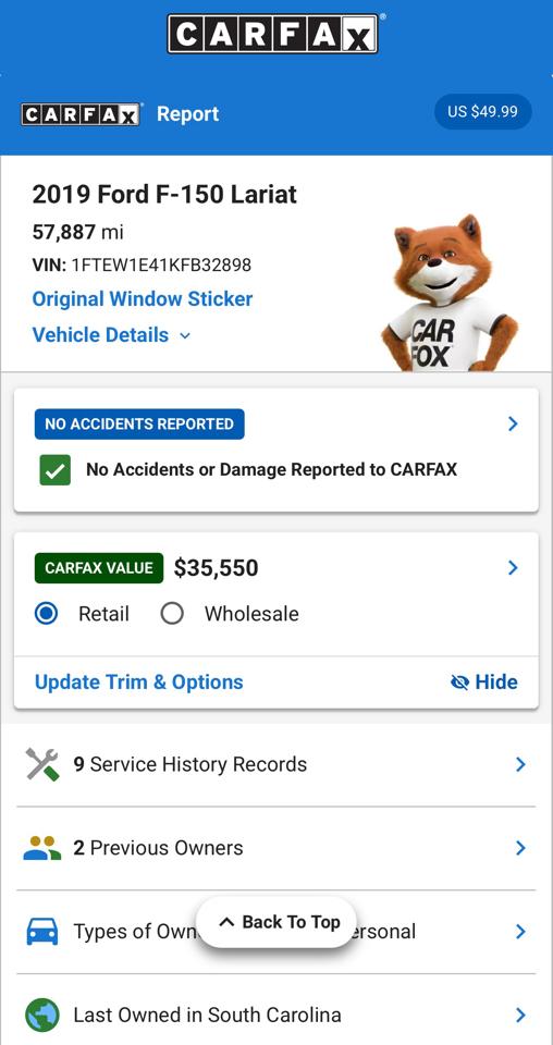 Ford F-150 Lariat SuperCrew 4WD 2019