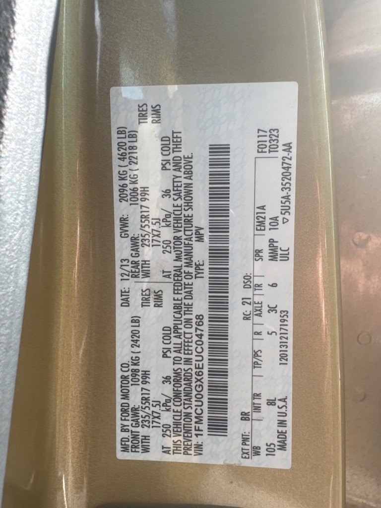 Ford Escape FWD 4dr SE 2014