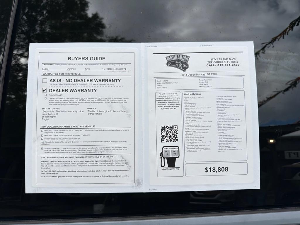 Dodge Durango GT AWD 2018