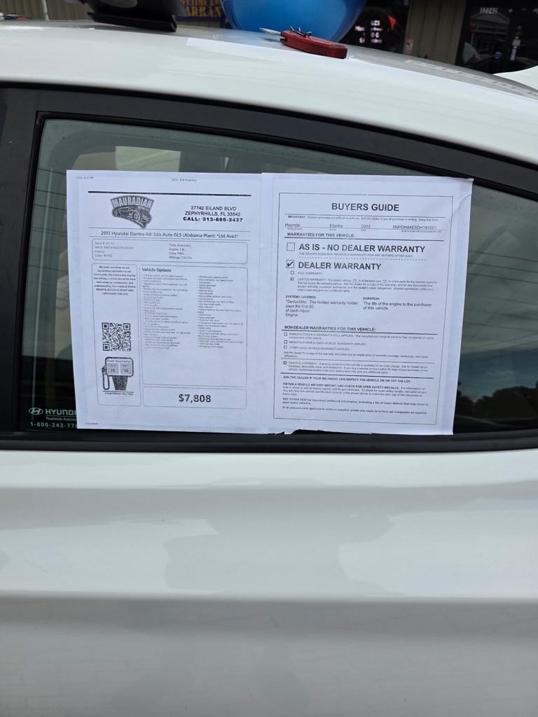 Hyundai Elantra 4dr Sdn Auto GLS (Alabama Plant) *Ltd Avail* 2013