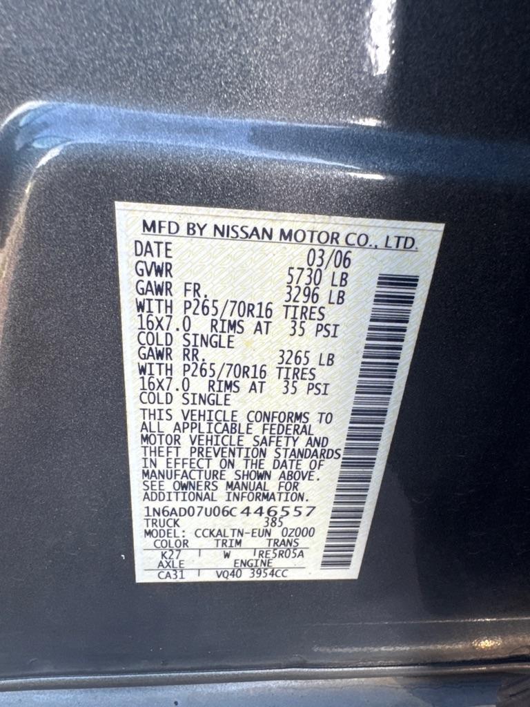 Nissan Frontier SE Crew Cab V6 Auto 2WD 2006