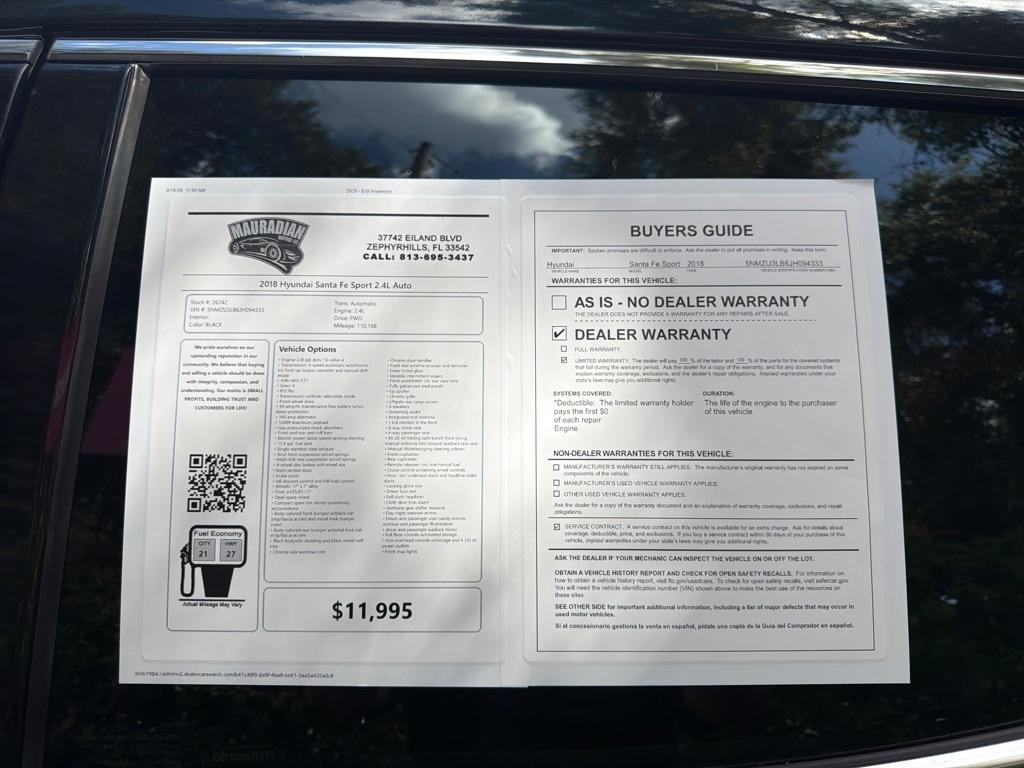 Hyundai Santa Fe Sport 2.4L Auto 2018