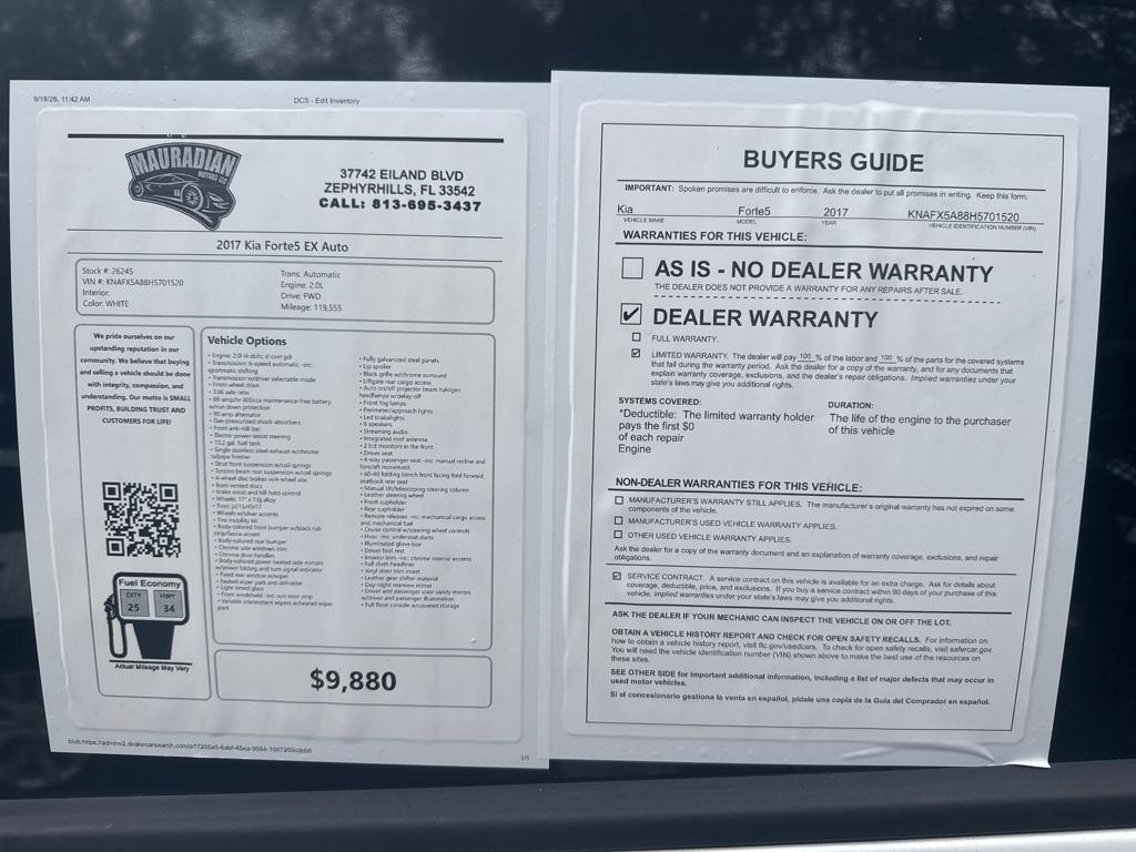 Kia Forte5 EX Auto 2017