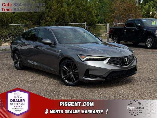 Gray 2023 Acura Integra FWD with A-SPEC Package Sedan Front-Wheel Drive Continuously Variable Transmission