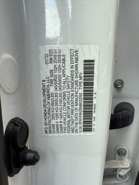 Honda Pilot SE 4WD 2022