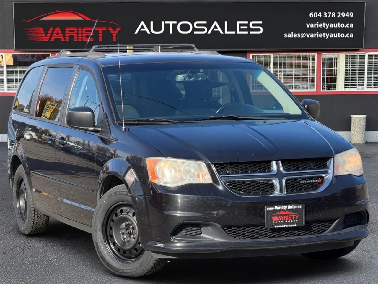 Black 2012 Dodge Grand Caravan Minivan Front-Wheel Drive Automatic