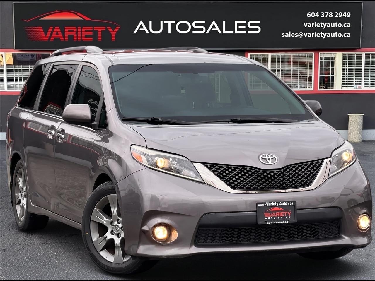 Gray 2015 Toyota Sienna Minivan Front-Wheel Drive Automatic