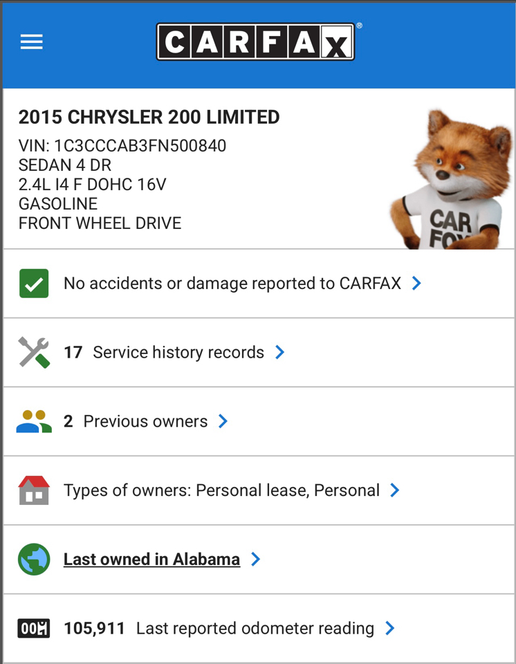 Chrysler 200 Limited 2015