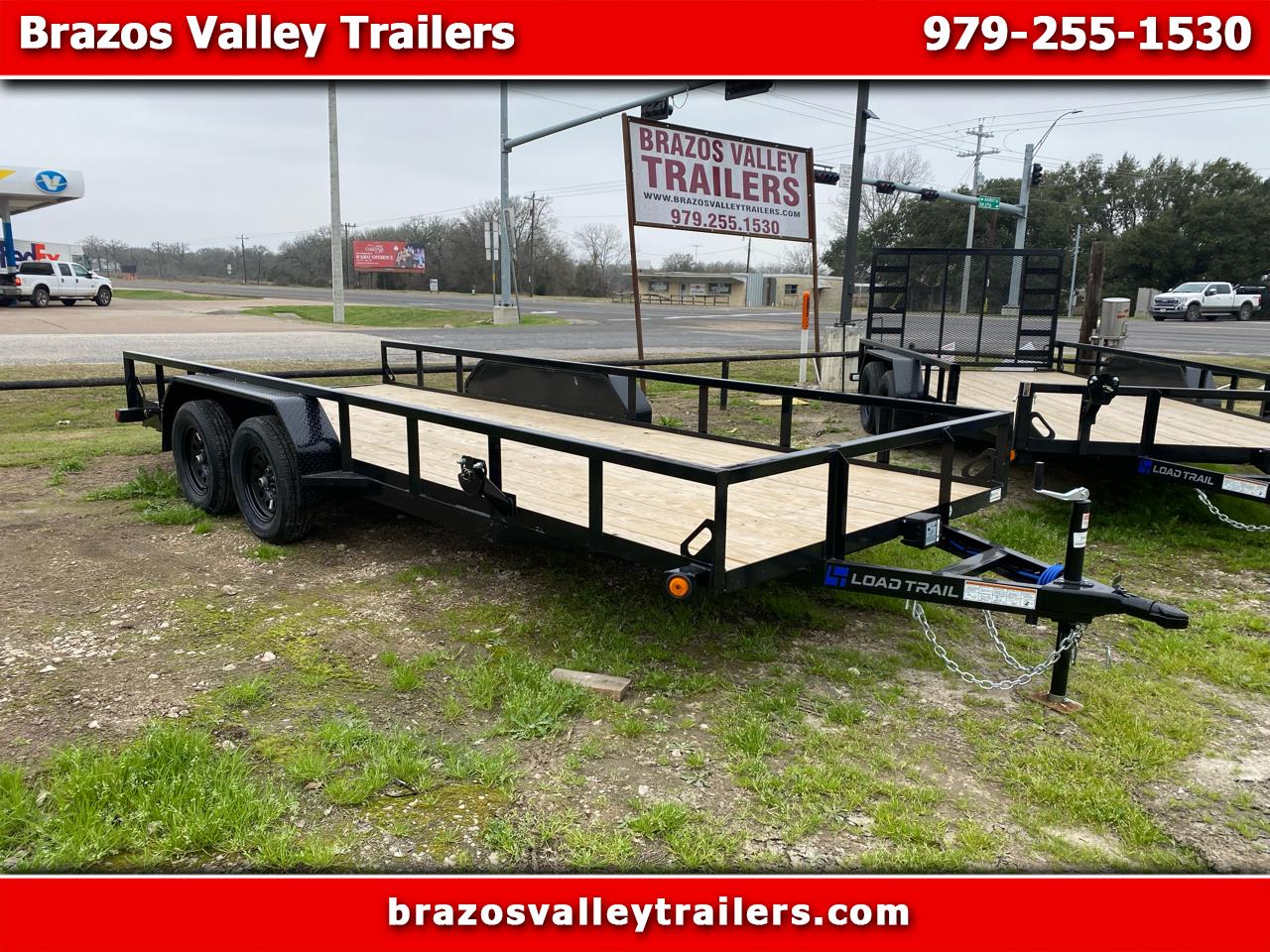 2025 Load Trail Utility 77X18 POWDERCOATED W/SLIDE IN RAMPS