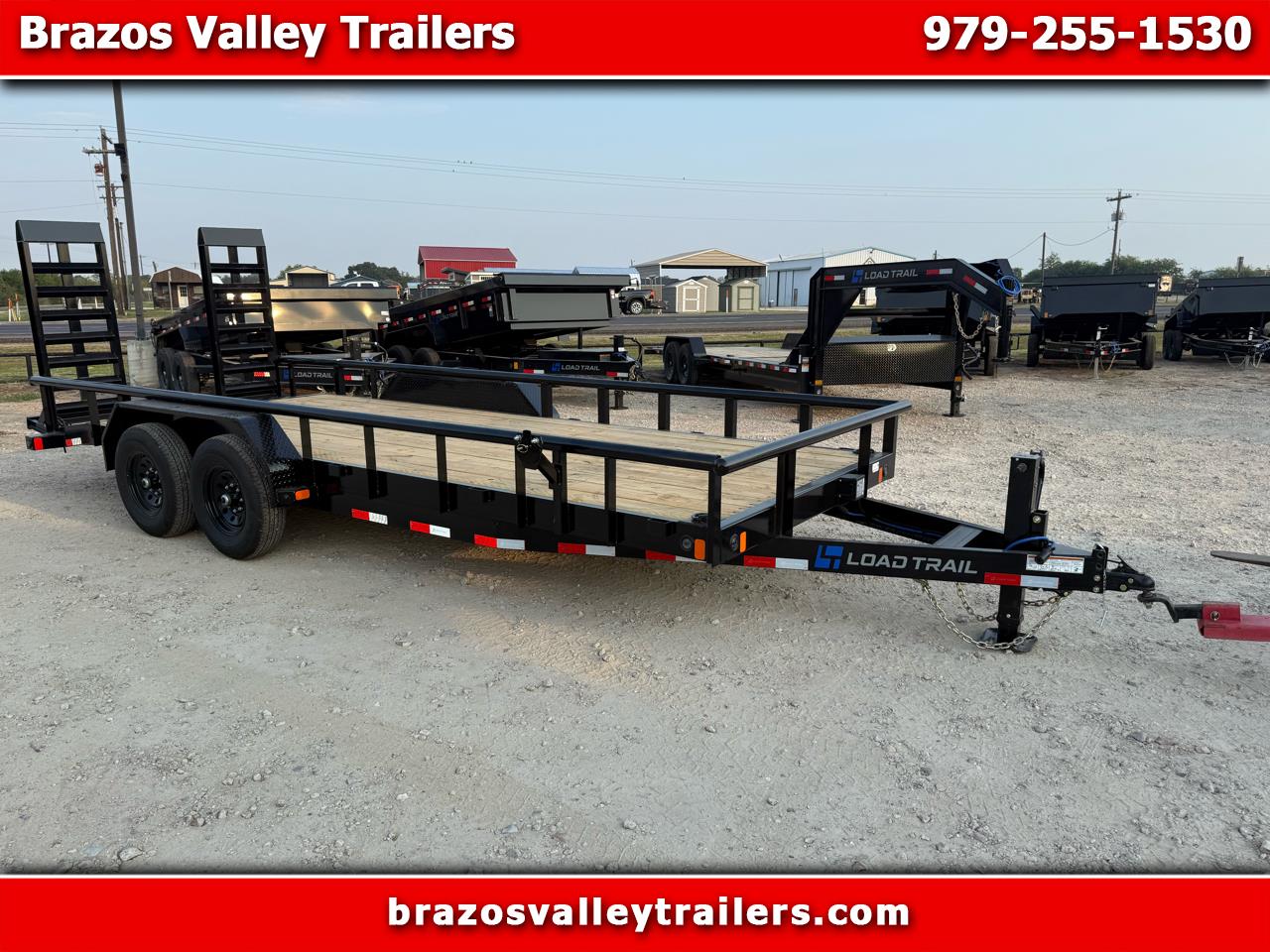 2026 Load Trail 83X20 CARHAULER POWDERCOATED W/7K AXLES, SIDE RAILS, FOLD UP RAMPS