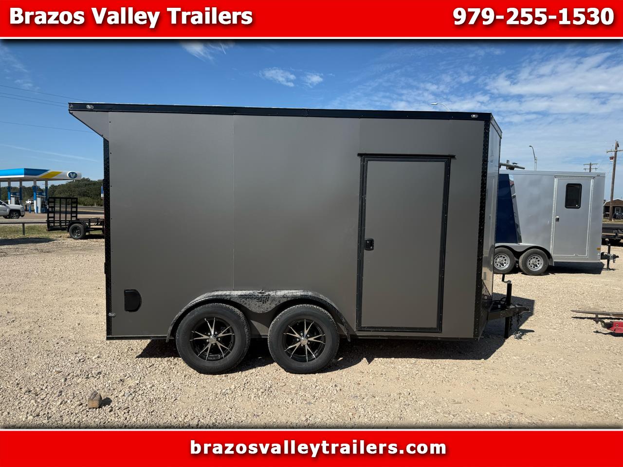 2026 Deep South 7x12TA Enclosed W/WING, BLACKOUT PKG, 7' INTERIOR, .080 POLYCOR