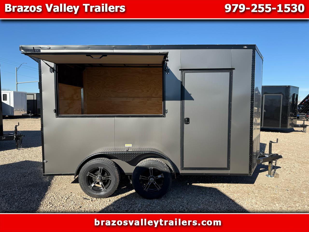 2026 Deep South 7x12TA Enclosed W/WING, BLACKOUT PKG, 7' INTERIOR, .080 POLYCOR