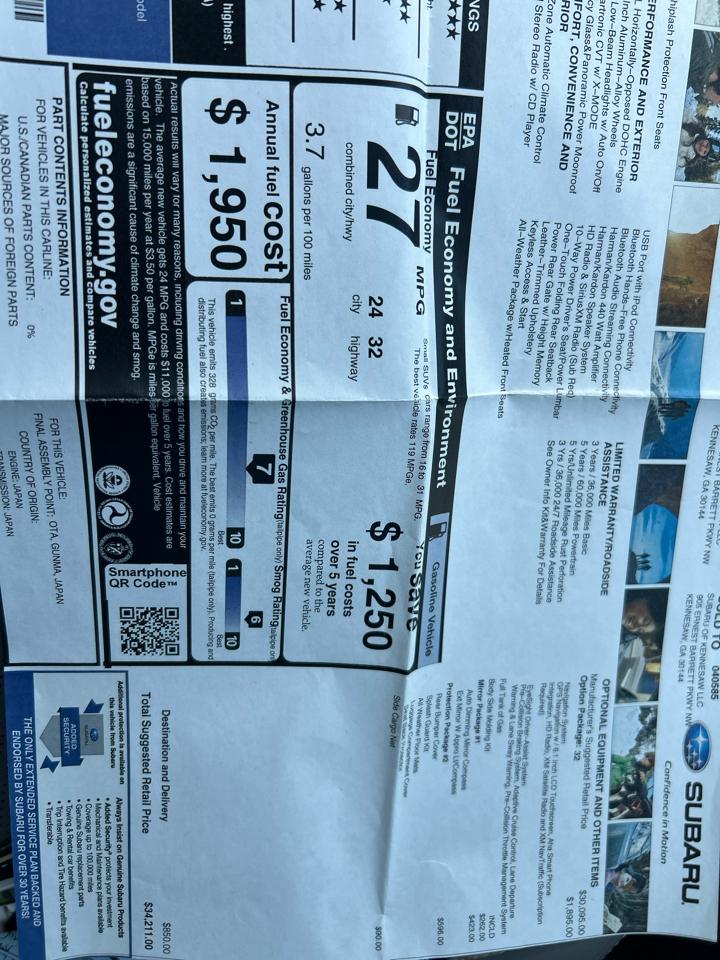 Subaru Forester 2.5i Touring 2015