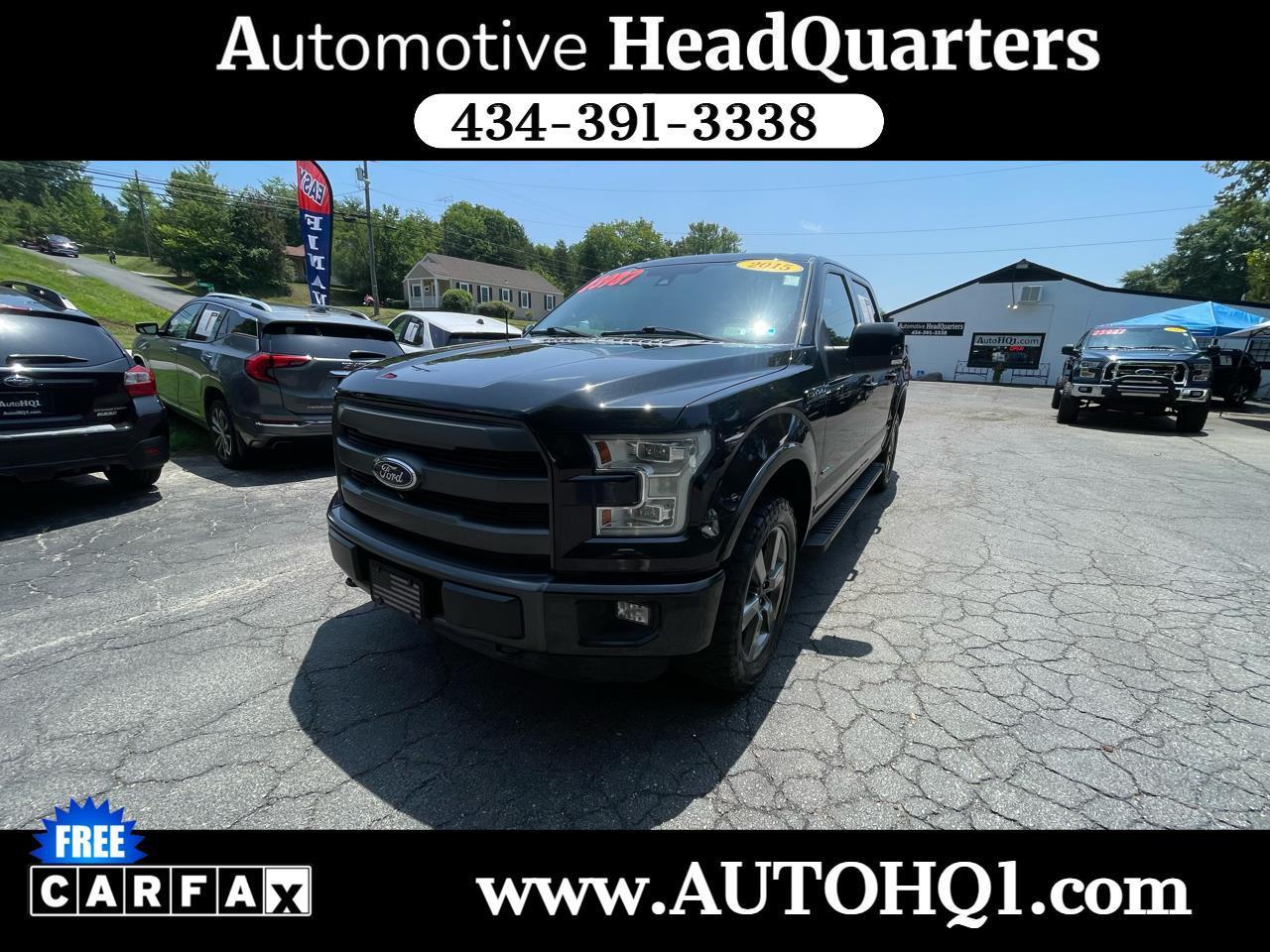 Black 2015 Ford F-150 Pickup Truck Four-Wheel Drive 6-Speed Automatic