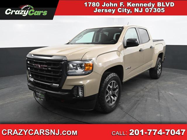 Sand 2021 GMC Canyon AT4 Crew Cab 4WD with Cloth Pickup Truck Four-Wheel Drive Automatic