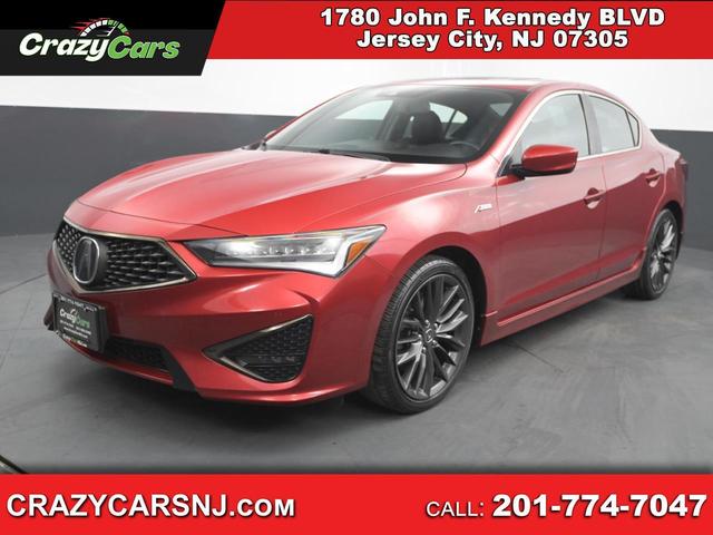 Red (Burgundy) 2019 Acura ILX FWD with Technology and A-Spec Package Sedan Front-Wheel Drive