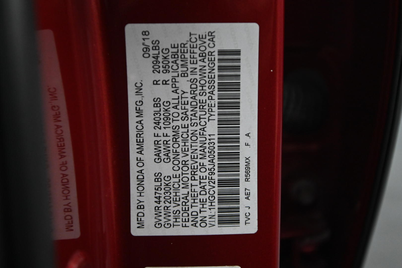 Honda Accord Touring 2.0T 10A 2018 Honda Accord Touring 2.0T 10A 2018